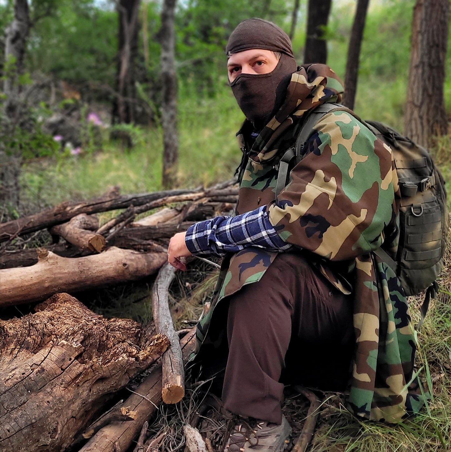 The GUERRILLA Poncho in M81 Woodland Ripstop
