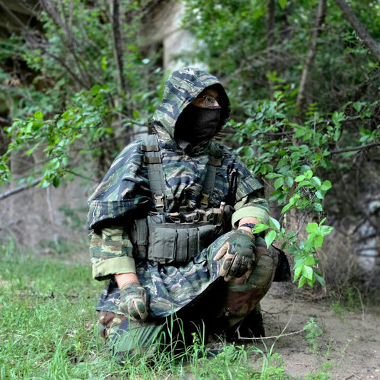 The GUERRILLA Poncho in Vietnam Jungle Tigerstripe