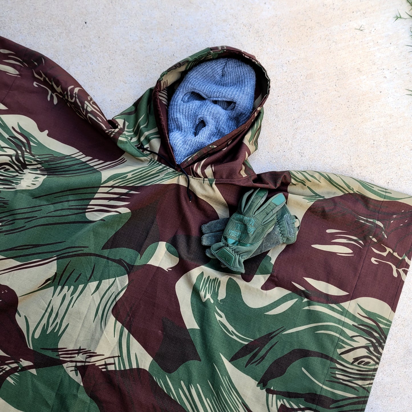 The GUERRILLA Poncho in Rhodesian Brushstroke Ripstop