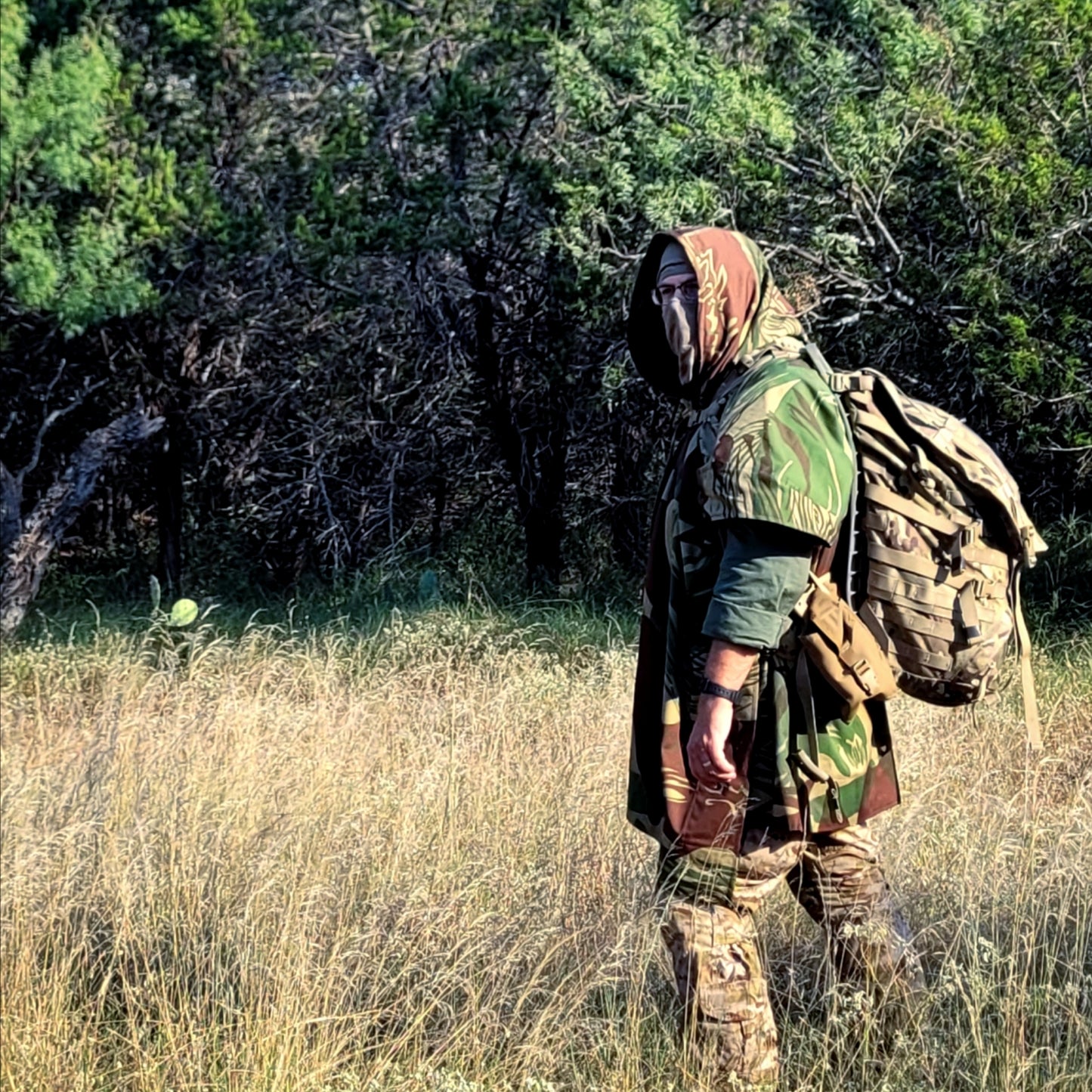 The GUERRILLA Poncho in Rhodesian Brushstroke Ripstop